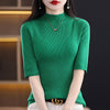 Fashionable Half-Sleeve Turtleneck Women's Sweater - Spring Collection - Variety of Colors and Sizes - Polyester - Stylish Pullover