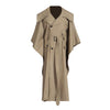 Women's Stylish Khaki Autumn Trench Coat - Versatile, Chic, Free Size - Polyester & Spandex Blend - Solid Color - Elegant Design