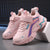 Waterproof Kids' Unisex Leather Casual Sneakers, Pink, Breathable and Lightweight Design for Outdoor Adventures