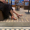 Elegant Roman Inspired High Heel Sandals in Red & Beige, Open Toe Hollow-out Design