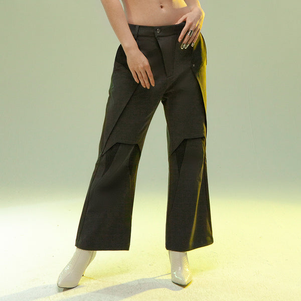 Trendy Double-layer Unisex Suit Pants, High-quality Stretch Fabric, Comfort Fit, Autumn Fashion.