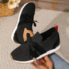 Fashionable Mesh Lace-up Women's Casual Shoes, Black - Size 36 to 43