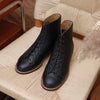 Men's Leather High-Top Martin Boots - Height Boost, Black, Breathable, Durable | Size 38-44 | Men's Footwear for Style & Comfort