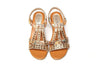 Women's Rhinestone Summer Sandals with Elastic Straps, Beaded Embellishments, and Hollow Design