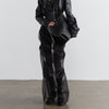 Vintage-Style Black Pleated Skirt Ensemble - Retro, Elegant, Versatile Women's Fashion.