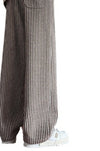 Men's Brown & Black Wide-Leg Cotton Pants - Comfort fit, Mid Waist, Sizes M-5XL. Casual elegance in every step.