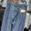 Autumn Casual Denim Wide Leg Trousers in Chic Blue for Women - Comfortable and Fashionable Pants
