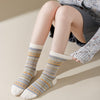 Vintage-Style Combed Cotton Women's Mid Tube Socks in Various Colors
