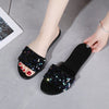 Glamorous Sequined Women's Slippers - Stylish, Comfortable, Plus Size Footwear