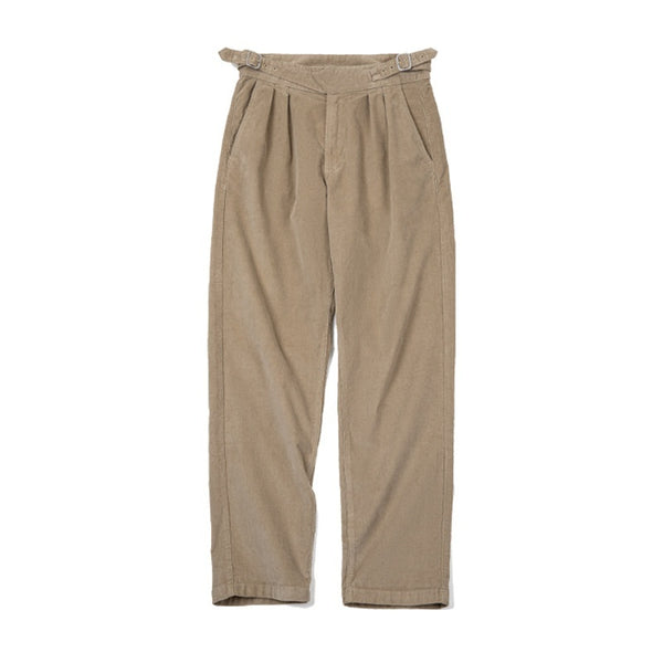 Classic Men's Corduroy Pants in Navy Blue and Khaki - American Casual Style, Mid-Waist, Cotton Trousers