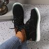 Women's Snow Warm Booties - Cozy Hollowed-Out Design in Khaki, Brown, or Black - Casual Winter Footwear