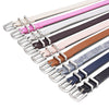 Y2K Styled Multicolor Slim Waist Belt for Women - Vibrant PU Leather Design
