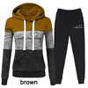 Trendy Women's Two-Piece Tracksuit Set with Cozy Hoodie. Casual, Comfortable, Polyester Fleece Sweater Suit for Lounge & Fashion.