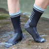Breathable Outdoor Sports Socks for Hiking, Cycling, Skiing - Multicolor Nylon Mid-Calf Unisex Socks.