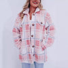 Women's Chic Multicolor Plaid Winter Jacket | Polyester Warm Coat | S-XXXL | Pink, Brown, Blue | Fashion Outerwear