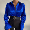 Autumn Long Sleeve Polo Collar Shirt in Vibrant Colors - Women's Fashion Shirt in Various Sizes and Colors - Fall Fashion Top