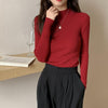 Cozy Women's Turtleneck Wool Pullover, Long-Sleeve Base Shirt for Women. Casual, Warm Winter Fashion.