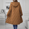 Women's Rich Brown Zipper Hooded Jacket | Warm Winter Fashion