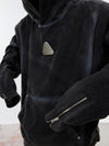 Stylish Men's Vintage Gray Hoodie with Raglan Sleeves