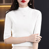 Fashionable Half-Sleeve Turtleneck Women's Sweater for Spring