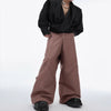 Chic Double-Layer Suit Pants with Metal Button Detail - Men's Casual Fashion Pants195emen's Full-Length Loose Fit Polyester/Cotton Asian Size Pants.