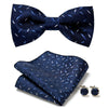Elegant Men's Floral Bow Tie Set, Premium Polyester Accessories