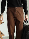 Americana Retro Cotton-Stretch Denim in Khaki - High-Waisted Men's Jeans