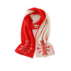 Women's Winter Cashmere Scarf - Radiant Green, Red, Purple