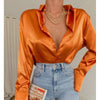 Autumn Long Sleeve Polo Collar Shirt in Vibrant Colors