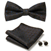 Elegant 3-Pc Floral Bow Tie Set for Men's Formal Wear