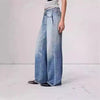 Vintage Wide-Leg Mid-Waist Women's Plus Size Denim Jeans - Street Hipster Style