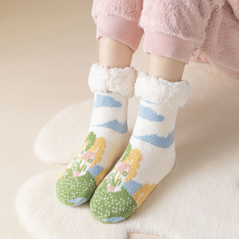 Cashmere Socks For Women Winter Thicken Thermal Home Sleep