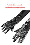 Black Leather Performance Gloves for Pole Dancing - High Elasticity & Style