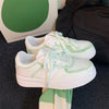 Trendy White Embroidered Flat Shoes for Women - All-Season, Breathable, and Lightweight Lace-up Footwear