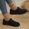 Chic Plus Size Lace-up Loafers in 4 Colors - Breathable Canvas Shoes for Women