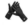 Warm Touchscreen-Compatible Heated Ski Gloves in Classic Black - Unisex, Polar Fleece Material - Ideal for Winter Sports