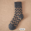 Winter Fleece-Lined Casual Socks, Women's Warm Cozy Gift, Middle Calf Polyester Fiber, Color Matching, Sweat-Absorbent - Set of 6