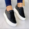 Trendy Women's Casual Sneakers - Assorted Colors, PU Material, Comfortable Design, Easy On/Off, Versatile White/Black/Brown Options