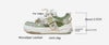 Chic Green Platform Sports Shoes for Women - Hong Kong Dad-Style, Breathable Design, Size 35-40, Injection Moulded Rubber Sole