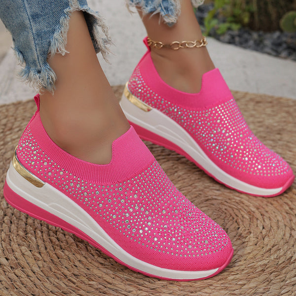 Women's Lightweight Breathable Mesh Slip-on Sneakers - Spring/Autumn Comfort Shoes - Non-slip Rubber Sole - Various Colors & Sizes