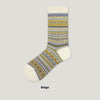 Vintage-Style Cotton Women's Mid Tube Socks in Various Colors