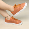 Trendy Multicolor Casual Sneakers - European & American Style in Light Brown, Apricot, Black, White - Sizes 36-43 - Round Toe, Breathable PU, Rubber Sole