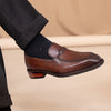 Men's Leather Shoes in Black and Brown, Square Toe Style, Durable Rubber Sole - Sizes 38 to 45 - Versatile Spring & Autumn Shoe
