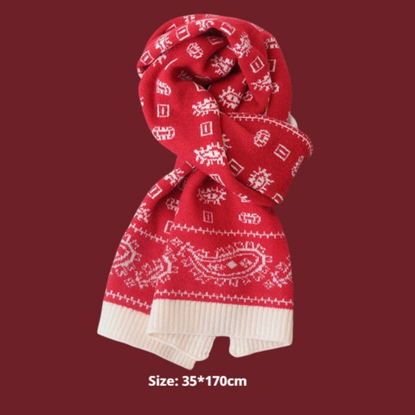 Warm & Cozy Winter Plaid Wool Scarf - Ideal New Year Gift for Couples