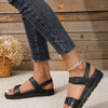 Comfortable Velcro Sports Sandals in Black for Casual Outfits