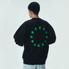 Trendy Black & White Printed Loose Sweatshirt for Men | Stylish Comfort Fit & Casual Vibes