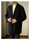 Men's Wool Blend Blazer Coat in Black - Warm Winter Fashion