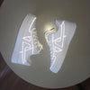 Unisex Reflective White Sneakers with Durable TPR Sole and Stylish Design