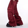 Chic Red Deconstructed Hooded Tracksuit Jacket with 3D Design