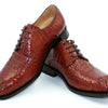 Handcrafted Goodyear Men's Crocodile Leather Low-cut Shoes - Size 37-47